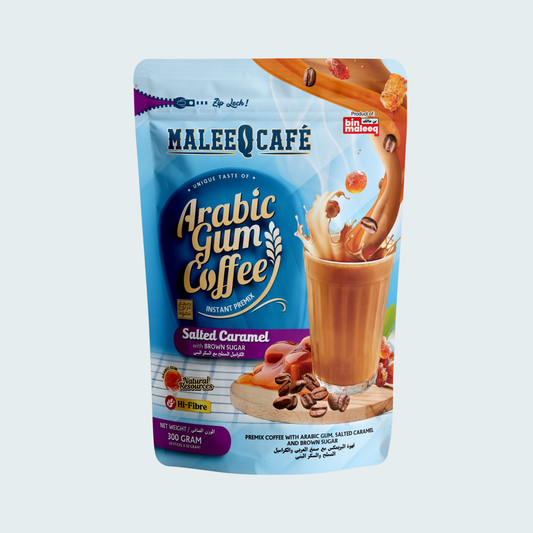 Maleeq Cafe Arabic Gum Coffee - Salted Caramel 10.58 oz (300 gm)