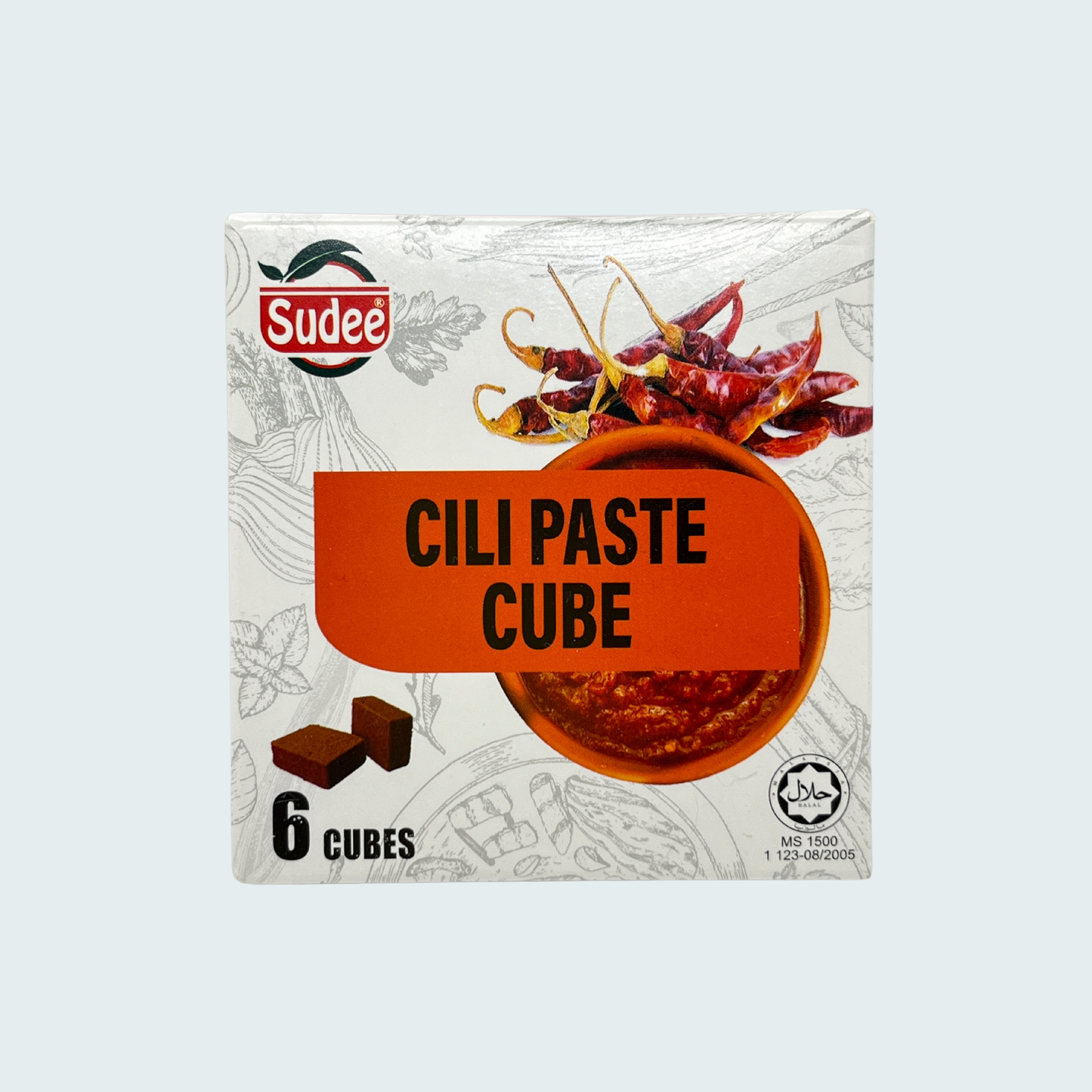 Sudee Chili Paste Cube, 1.9 oz (54 gm)