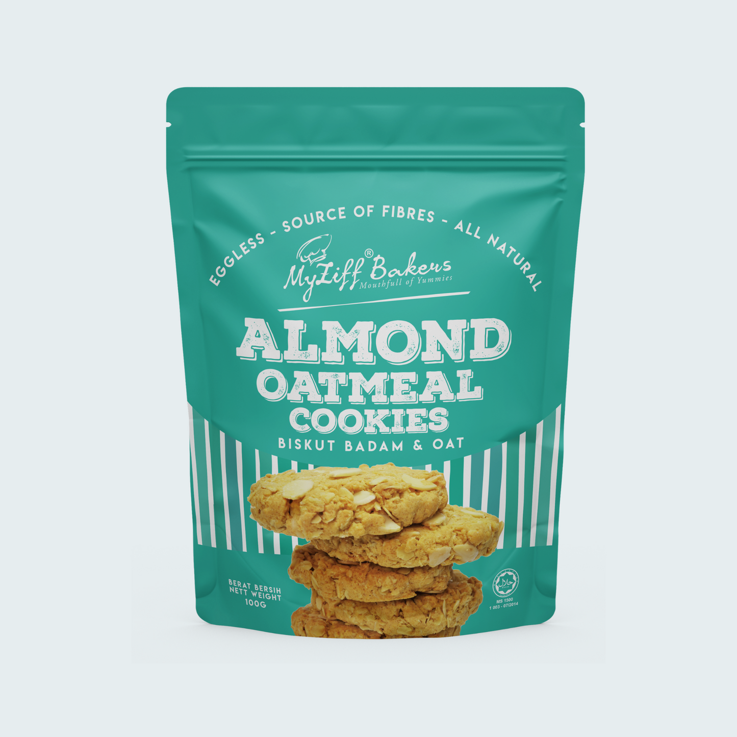 Oatmeal Cookies Almond 3.53 oz (100 gm)