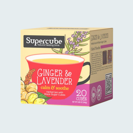 Supercube with Black Sugar Cubes: Ginger & Lavender Herbal Tea 8.47 oz (240 gm)