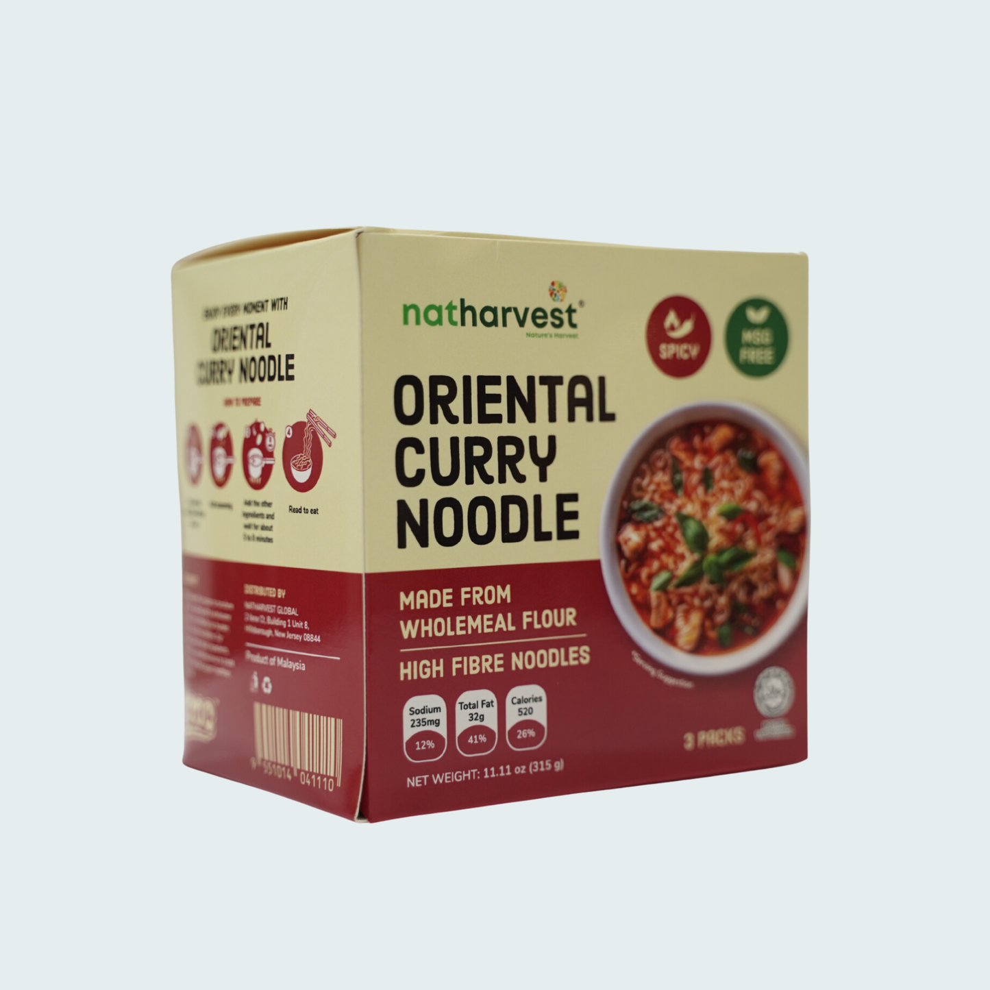 Oriental Curry Noodle, 11.11 oz (315 gm) a pack of three