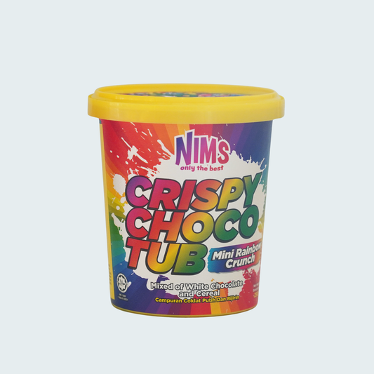 NIMS Crispy Choco Tub (Mini Rainbow Crunch), 8.81 oz (250 gm)