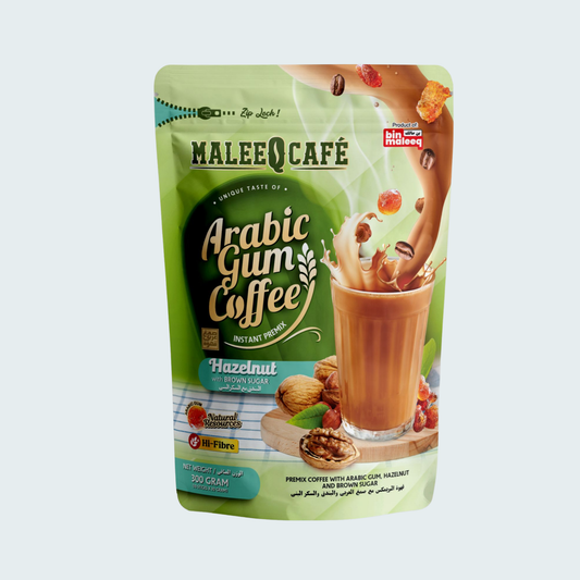 Maleeq Cafe Arabic Gum Coffee - Hazelnut 10.58 oz (300 gm)